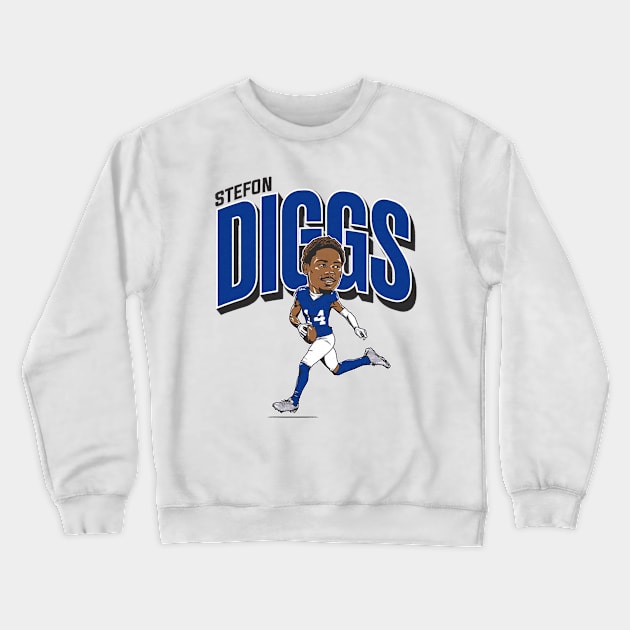 Stefon Diggs Caricature Crewneck Sweatshirt by Chunta_Design